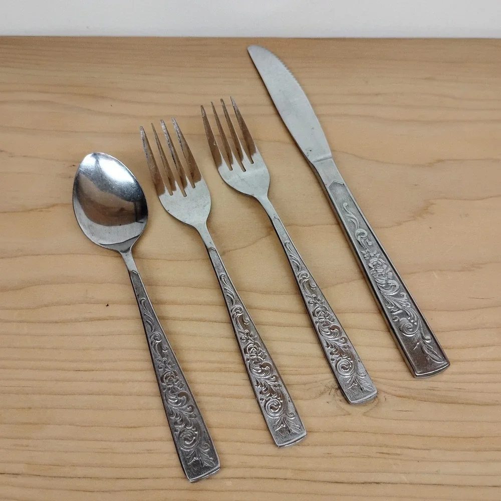 Unknown Maker Stainless Steel Japan PLUME Spoon‎ Forks Knife